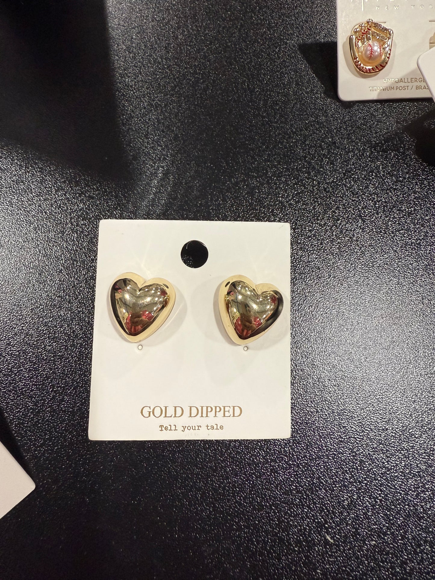 Bubble Heart earrings GOLD