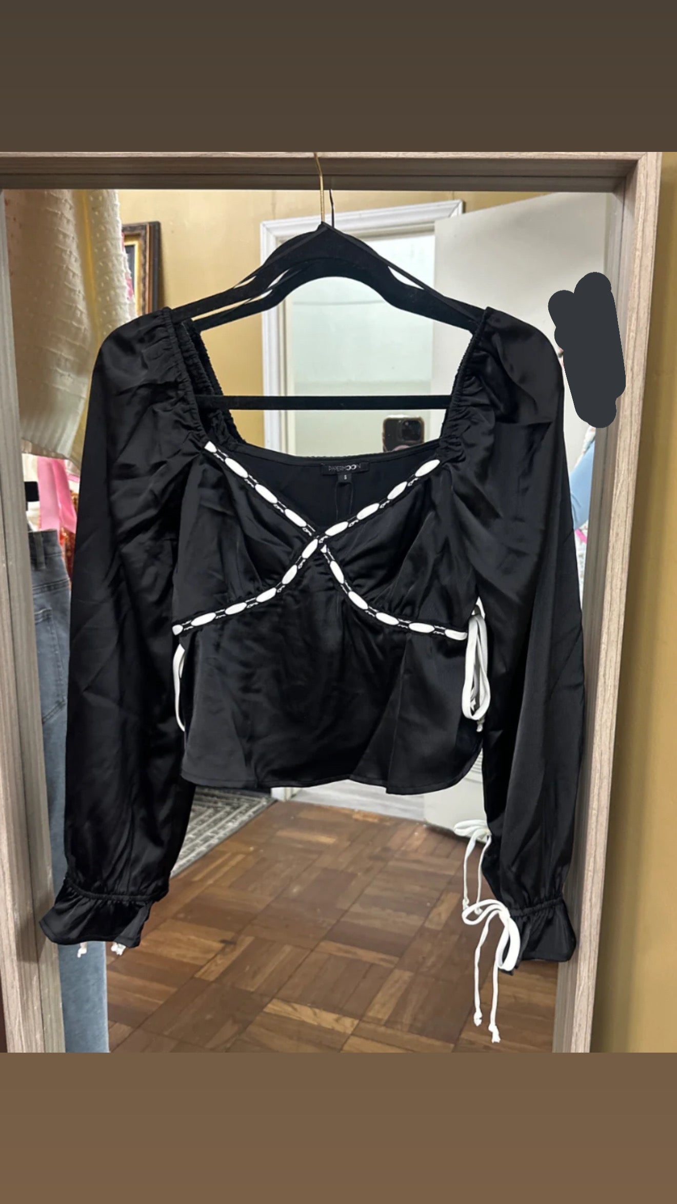 Black Silk top