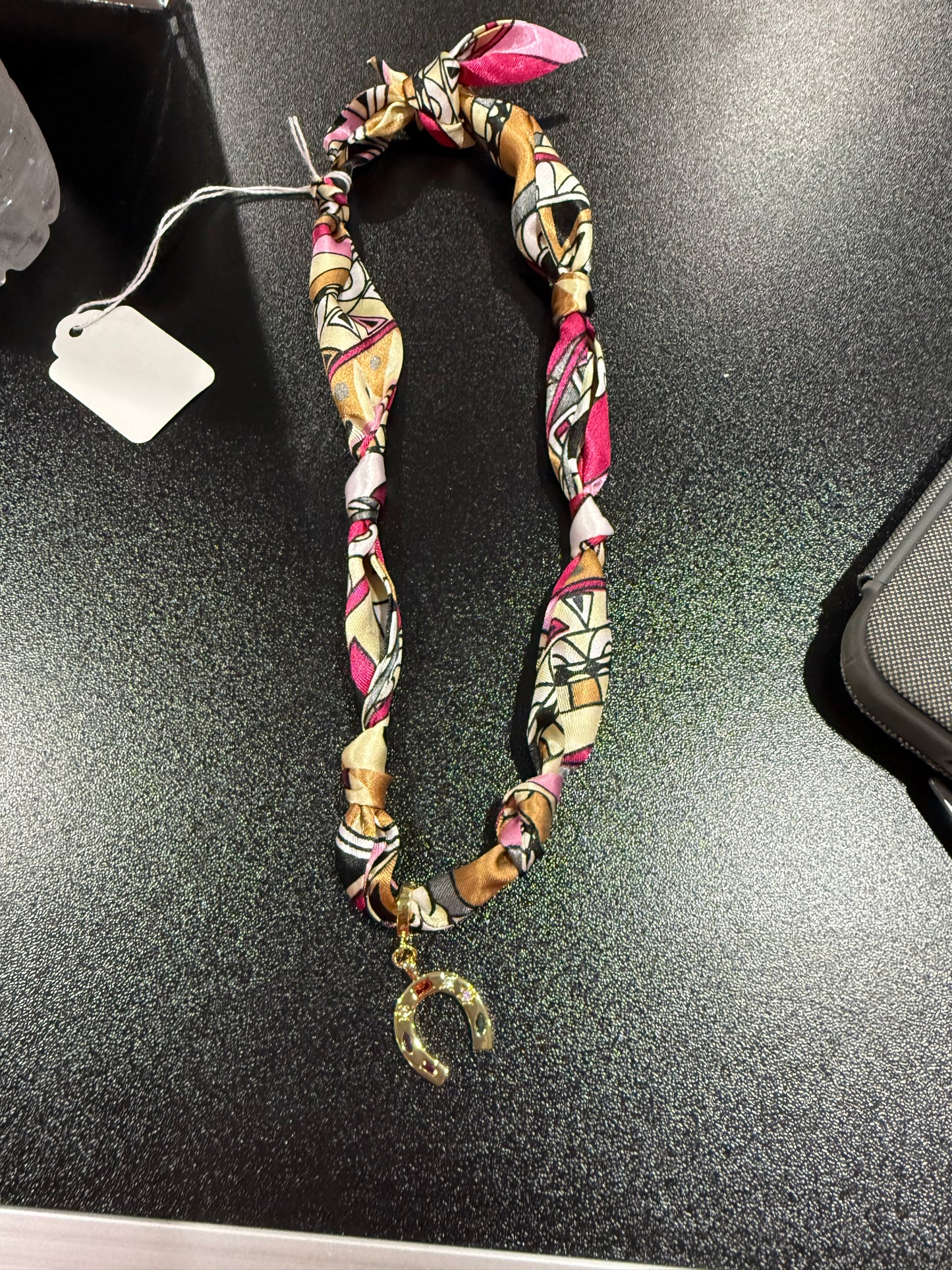 Good Luck Charm scarf necklace