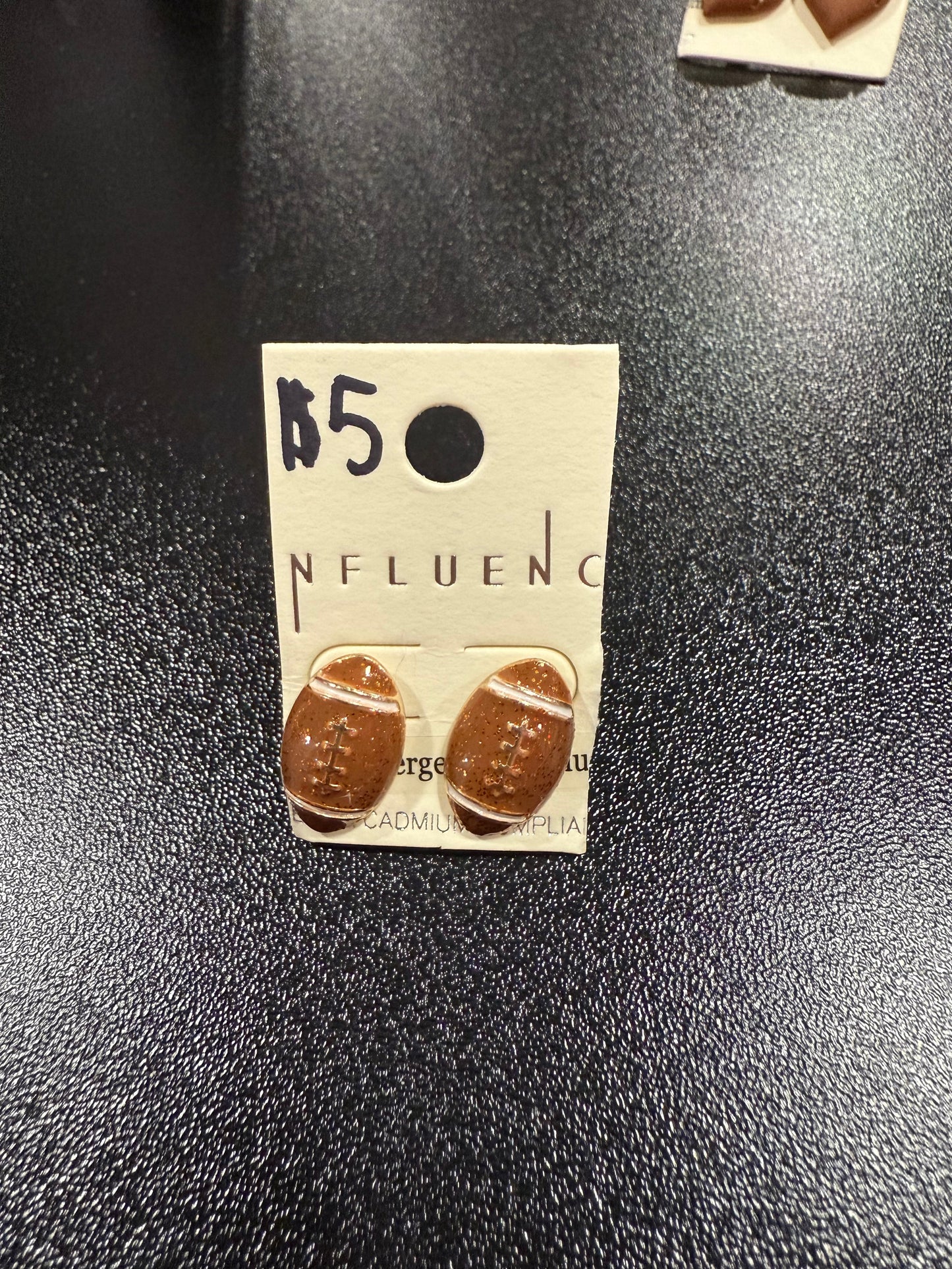 Glitter Football earrings