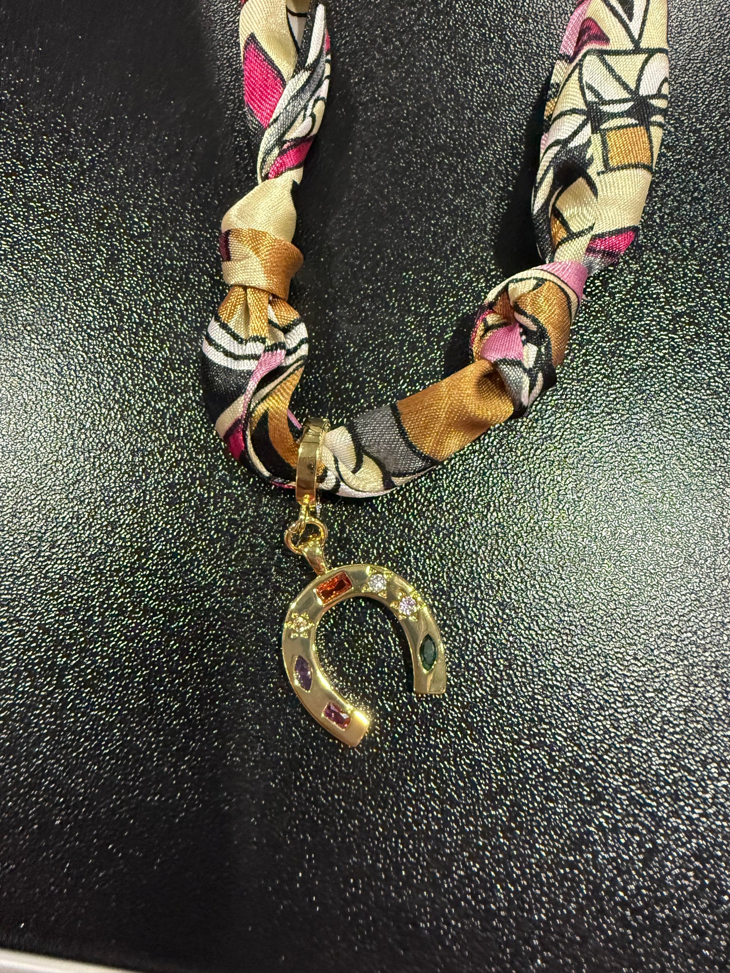 Good Luck Charm scarf necklace