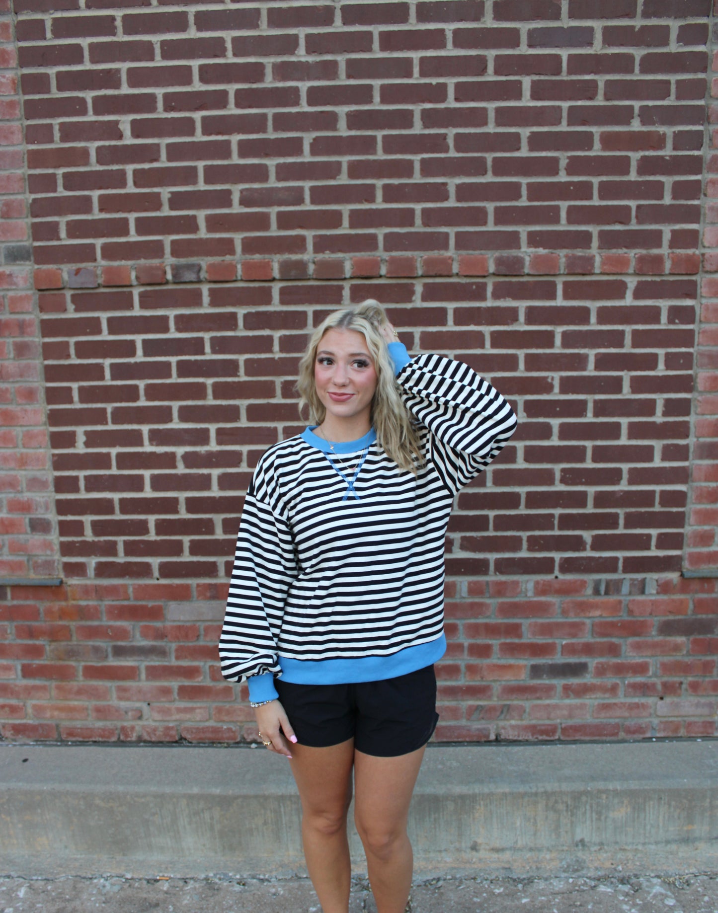 Varsity Striped Crewneck