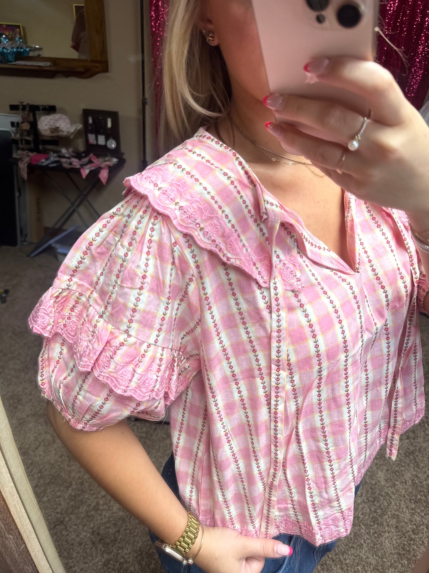 Pink Porch Swing Blouse