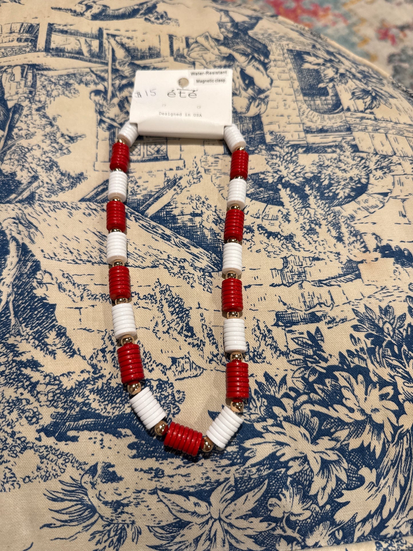 Boomer Sooner bead necklace