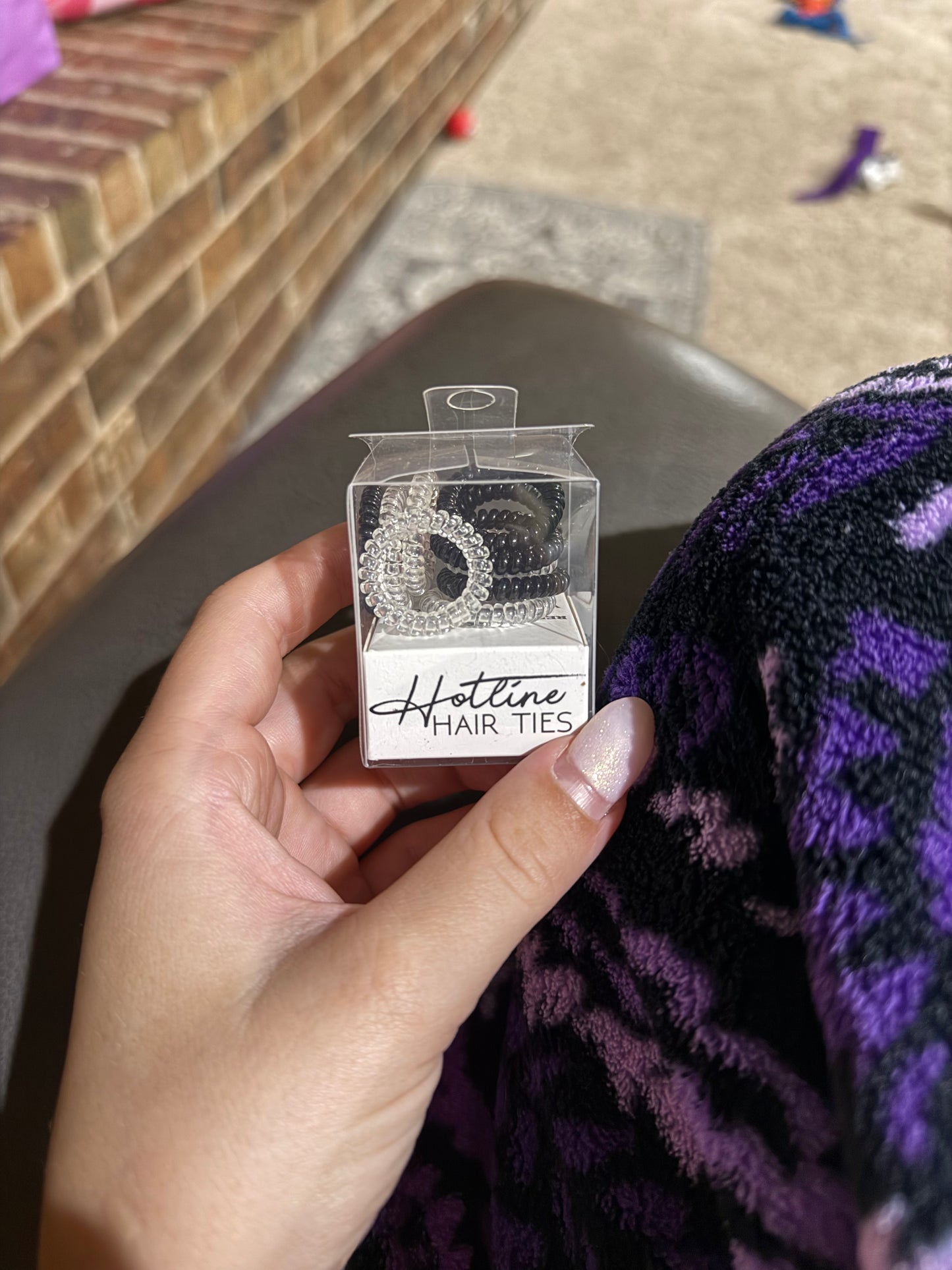 Black and Clear Mini Hair-tie Pack