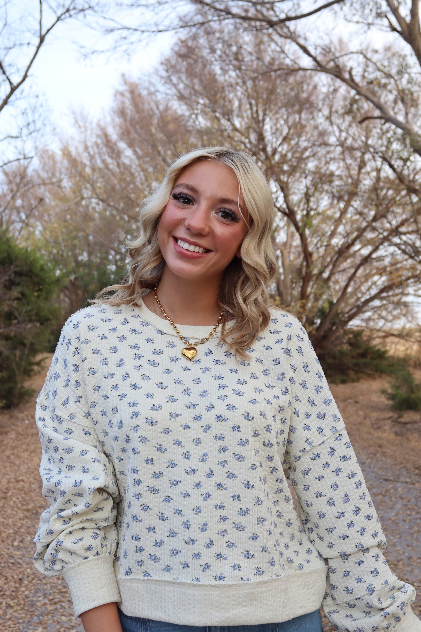 Blue Bouquet Crewneck