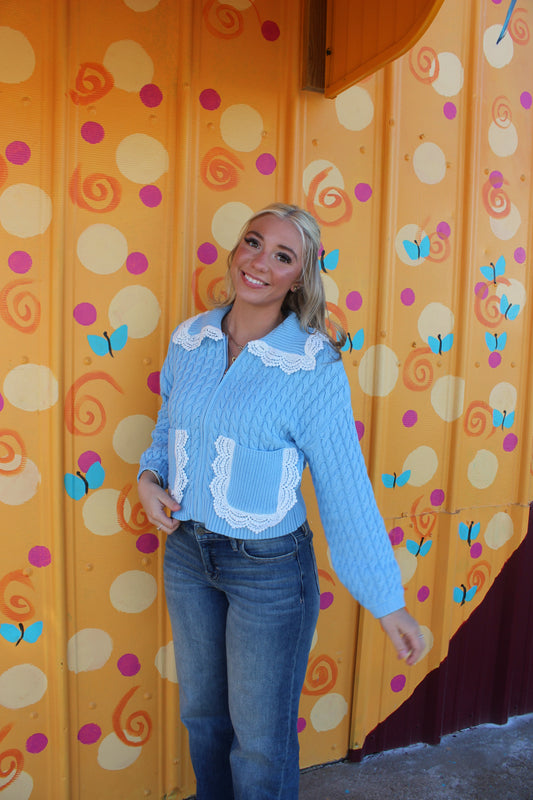 Something Blue Sweater Jacket