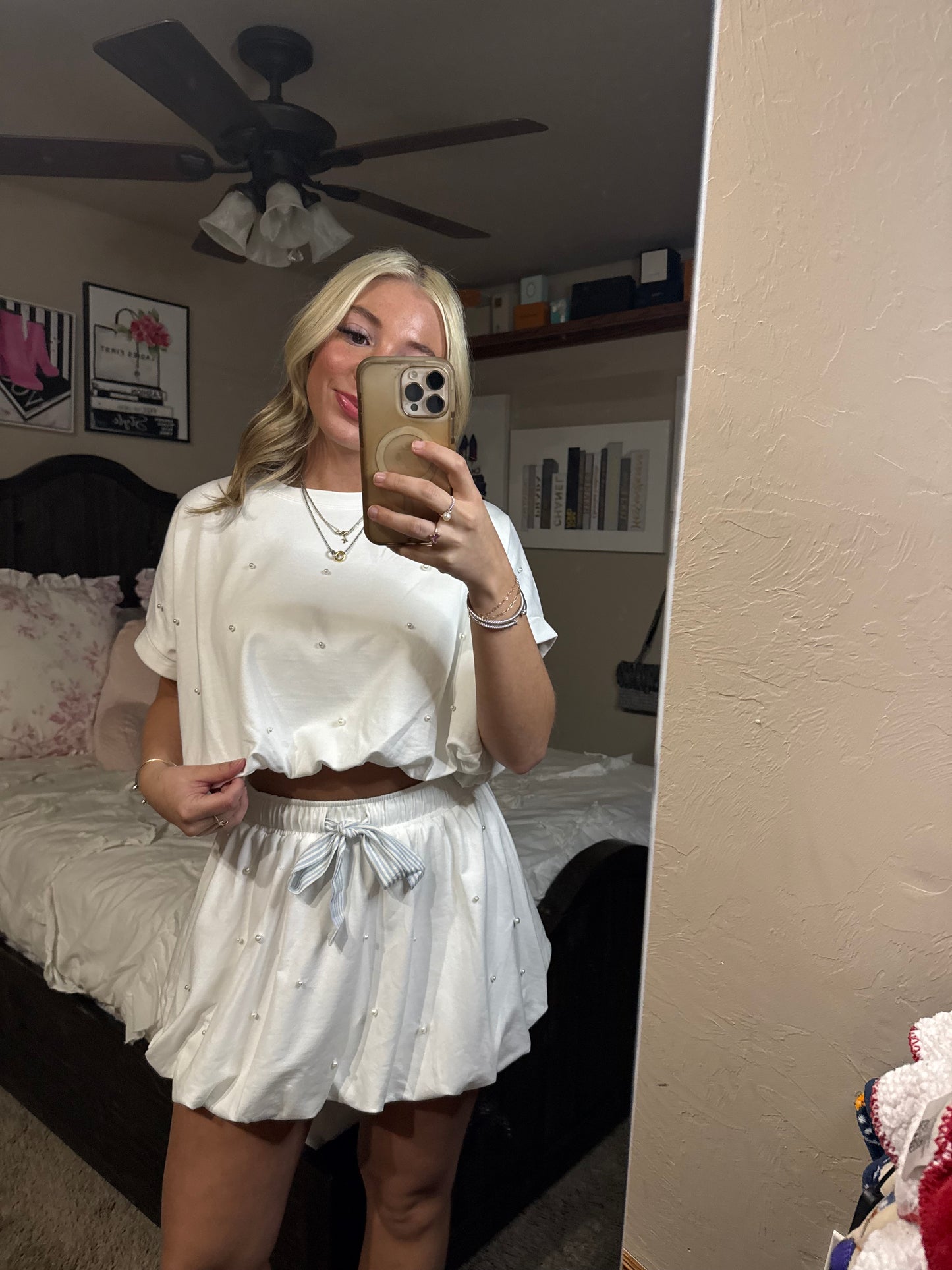 Ribbons and Pearls Skort Set