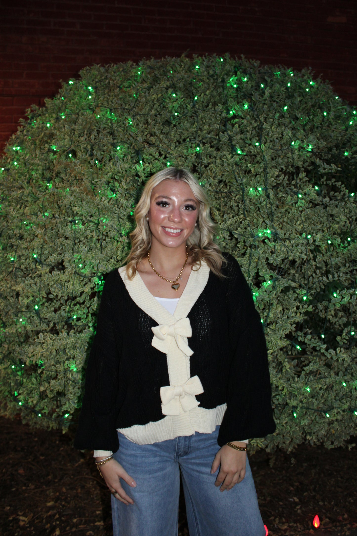 With Love Button Front Sweater