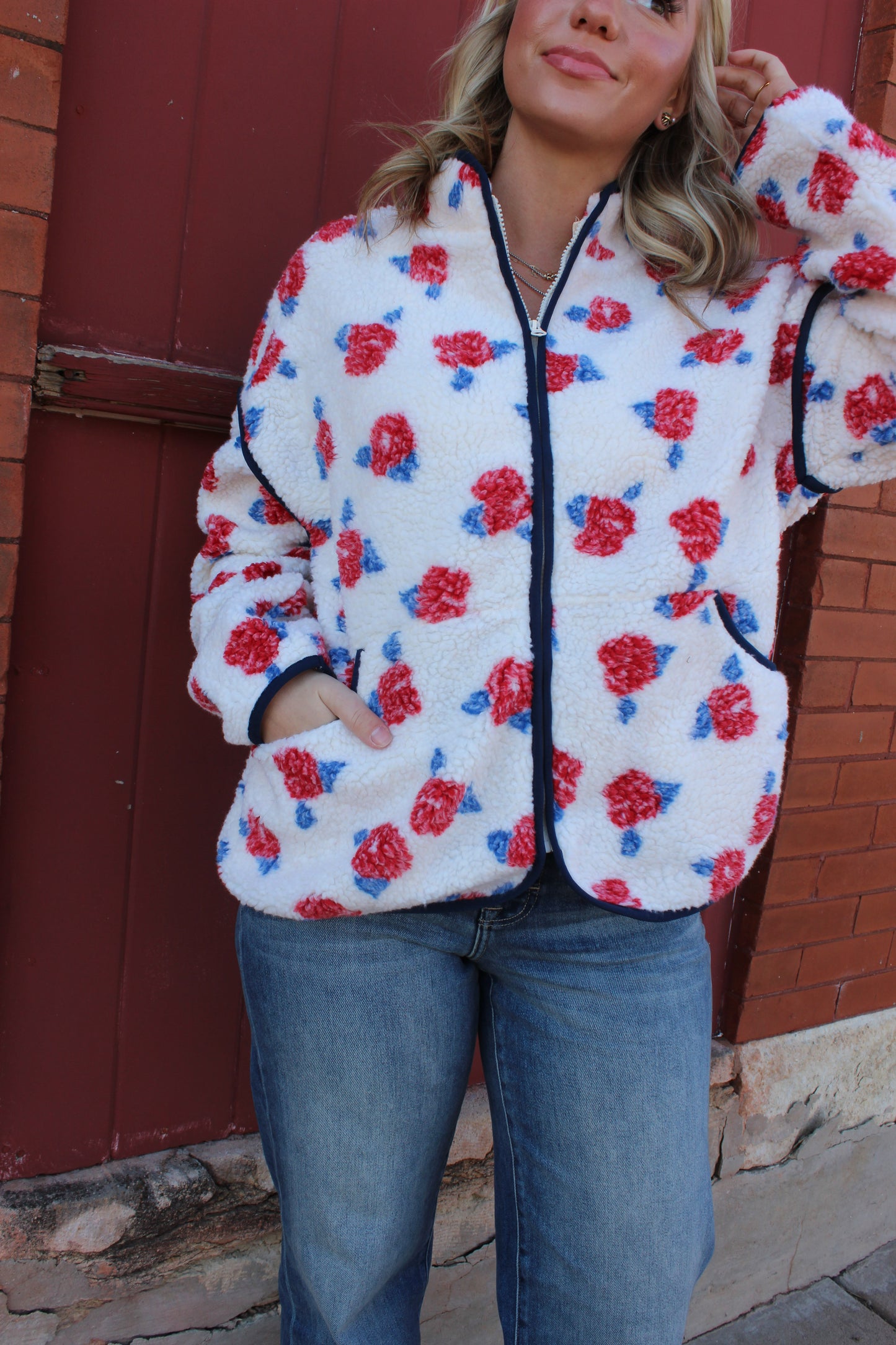 Blossom Cozy Sherpa Jacket