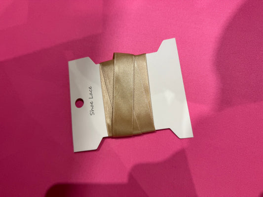 Beige Ribbon Shoe Laces