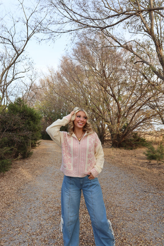 Blush & Bundled Knit Jacket