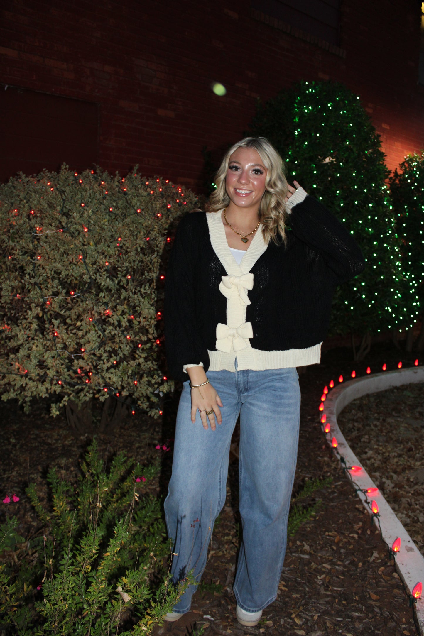 With Love Button Front Sweater