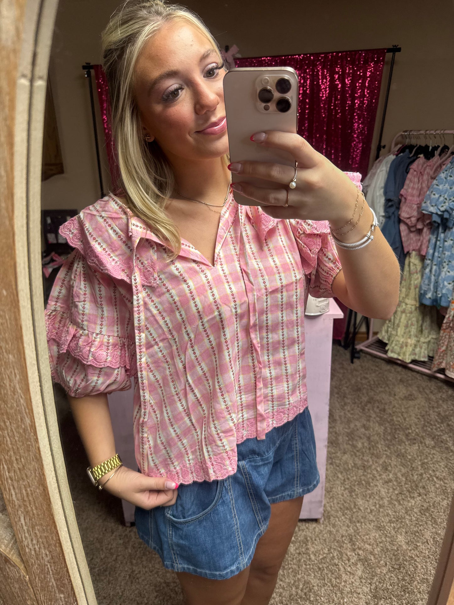 Pink Porch Swing Blouse