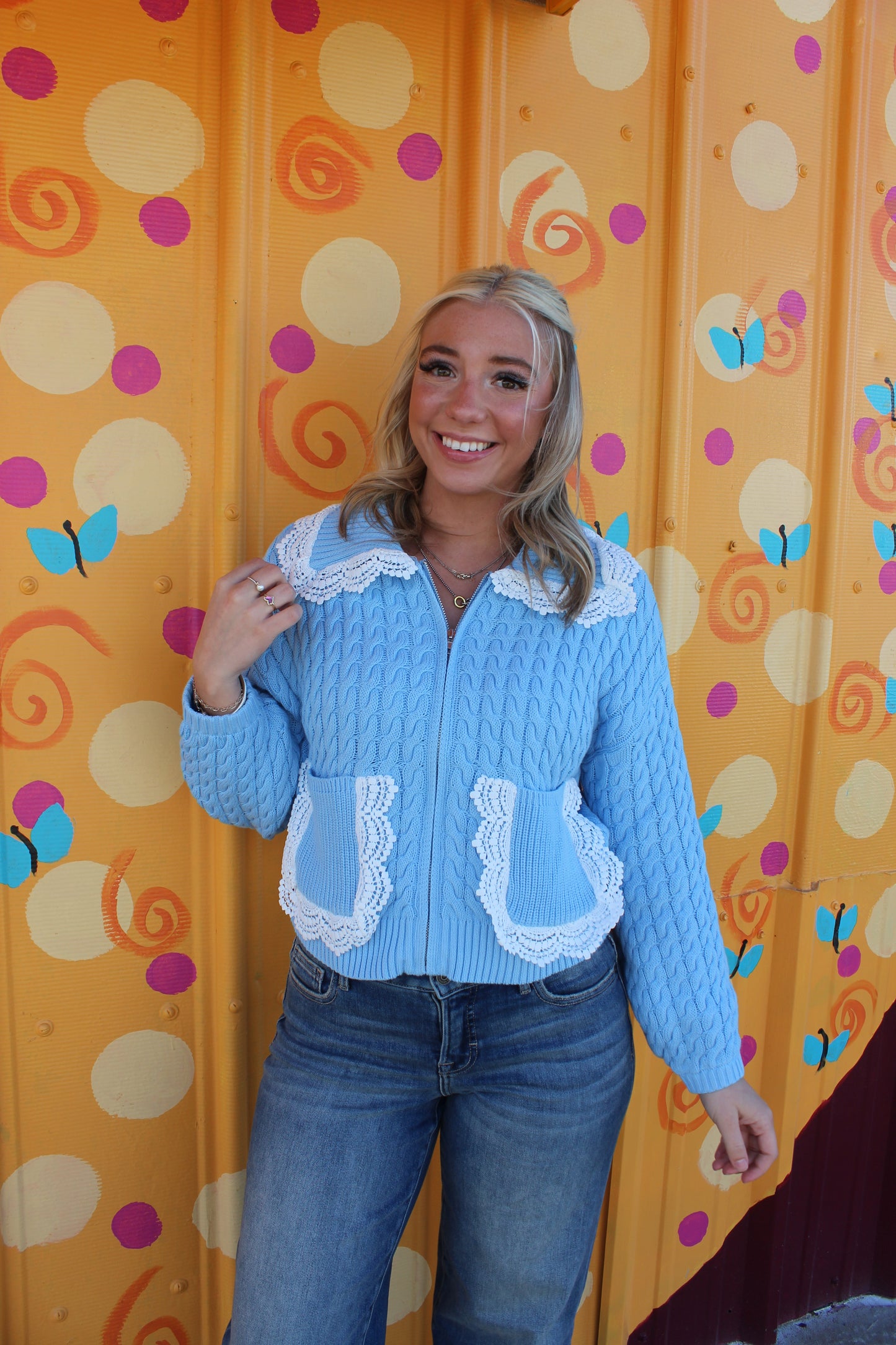 Something Blue Sweater Jacket