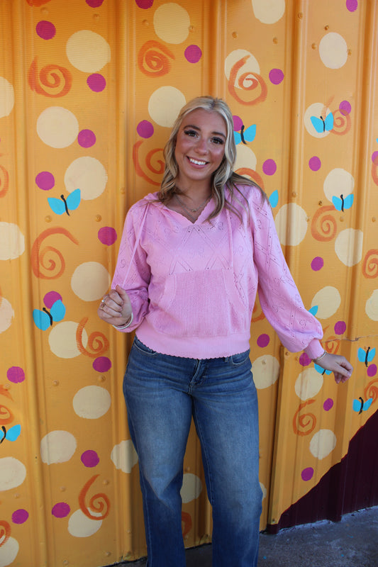 Sweetheart Stitch Hooded Sweater