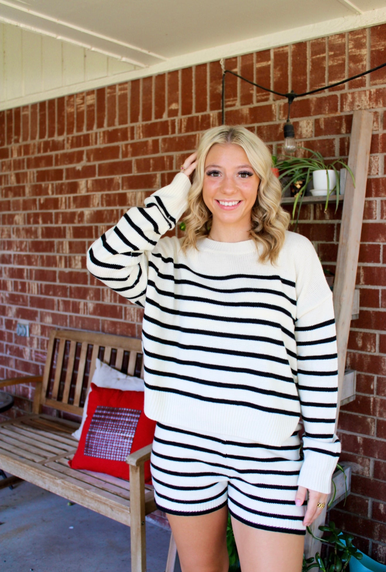 Striped Knit Set
