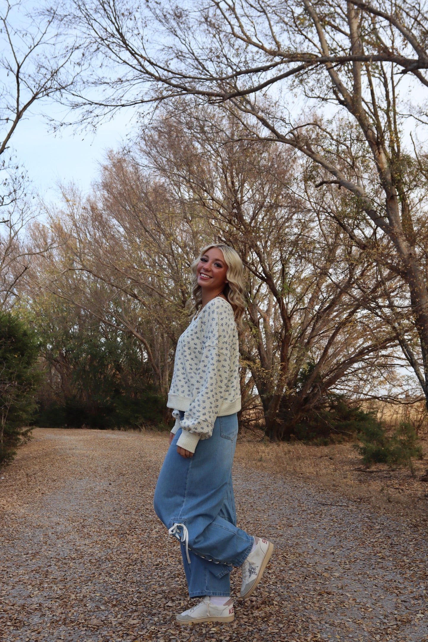 Blue Bouquet Crewneck