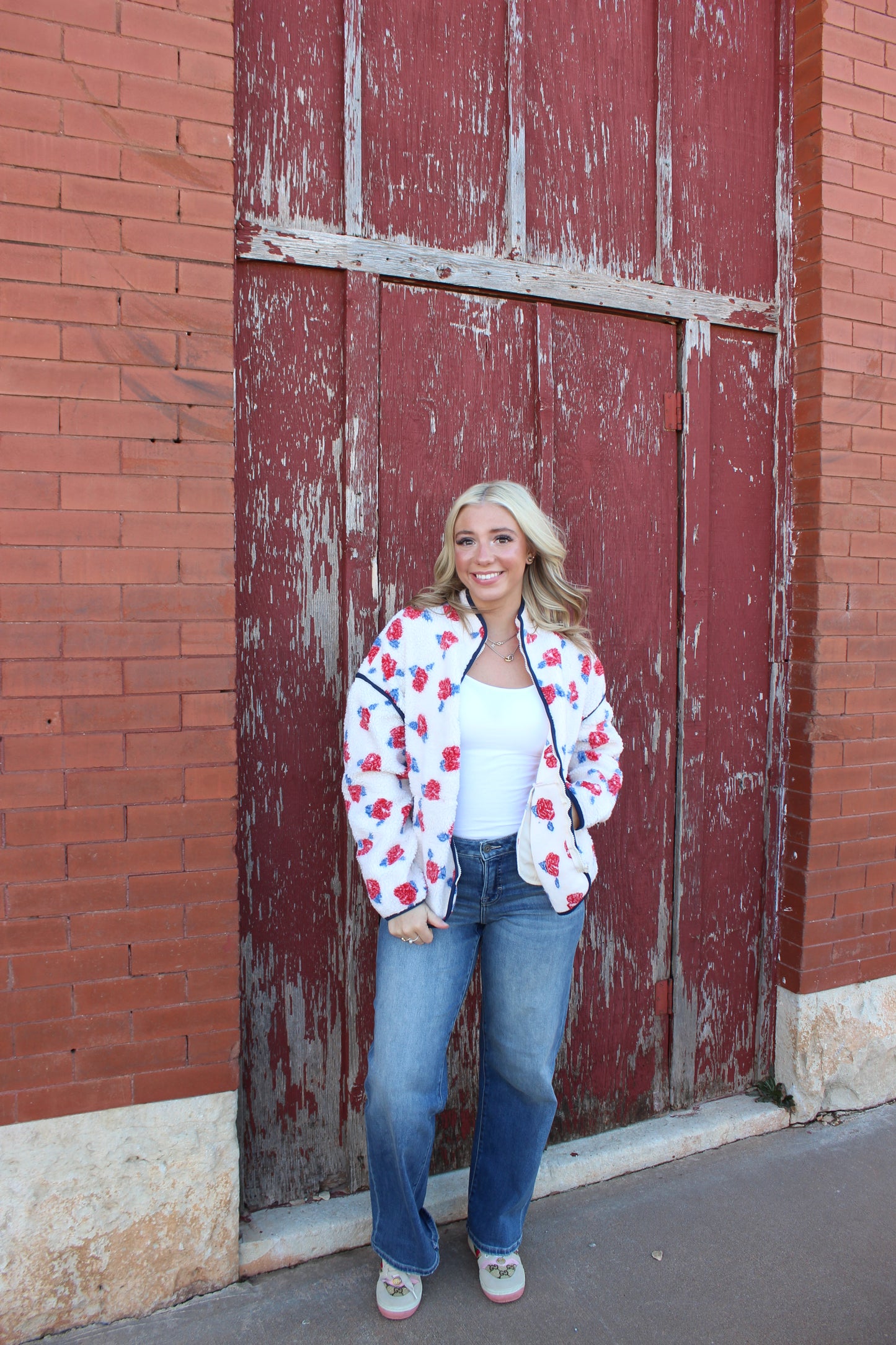 Blossom Cozy Sherpa Jacket