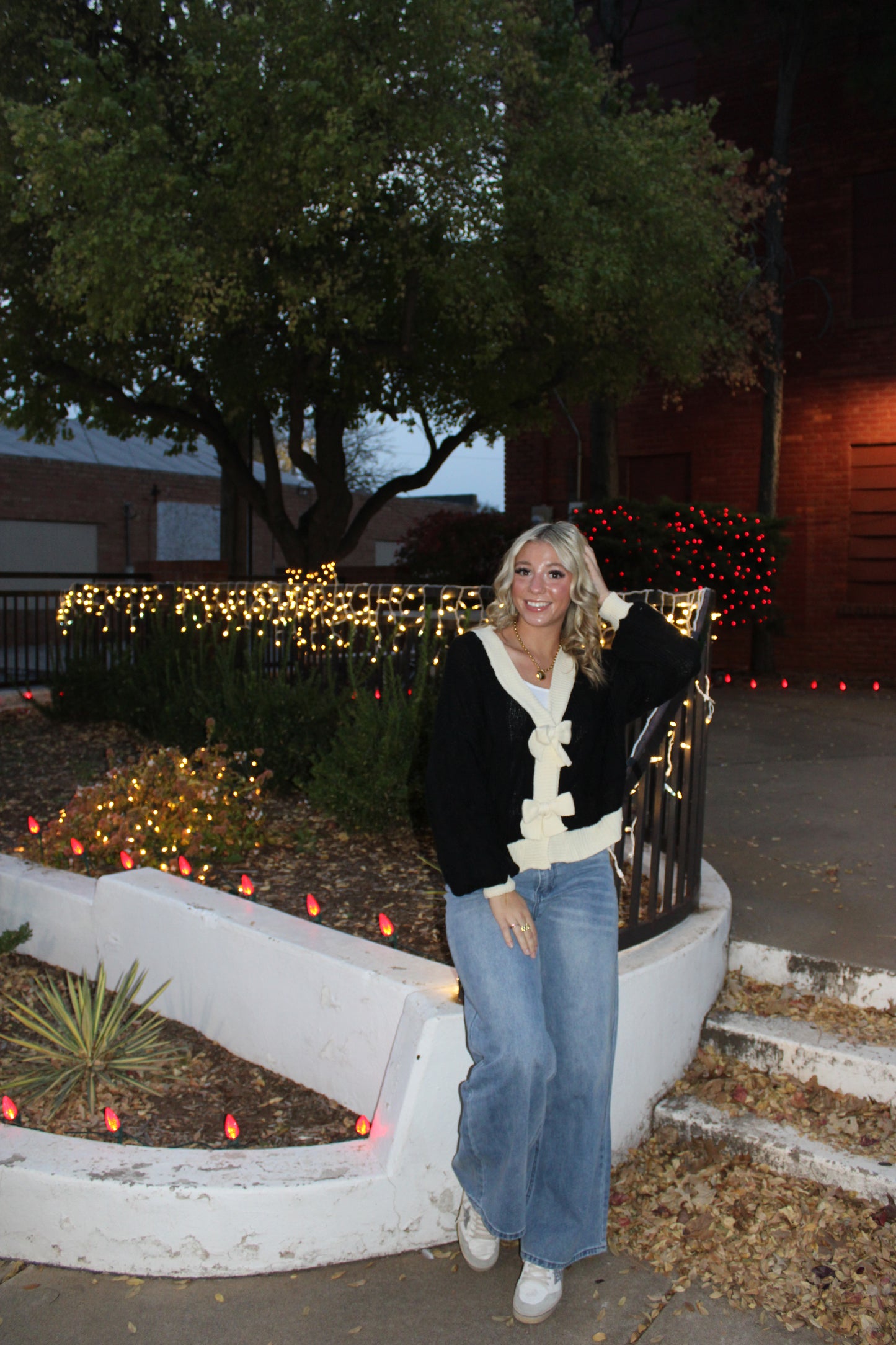 With Love Button Front Sweater