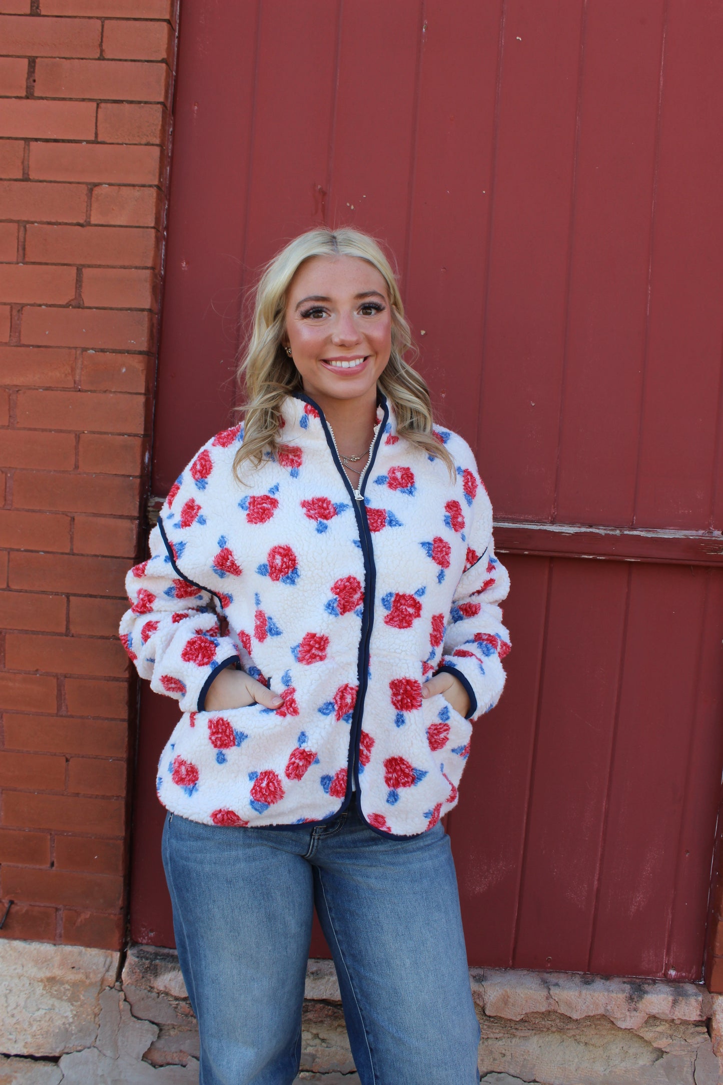 Blossom Cozy Sherpa Jacket