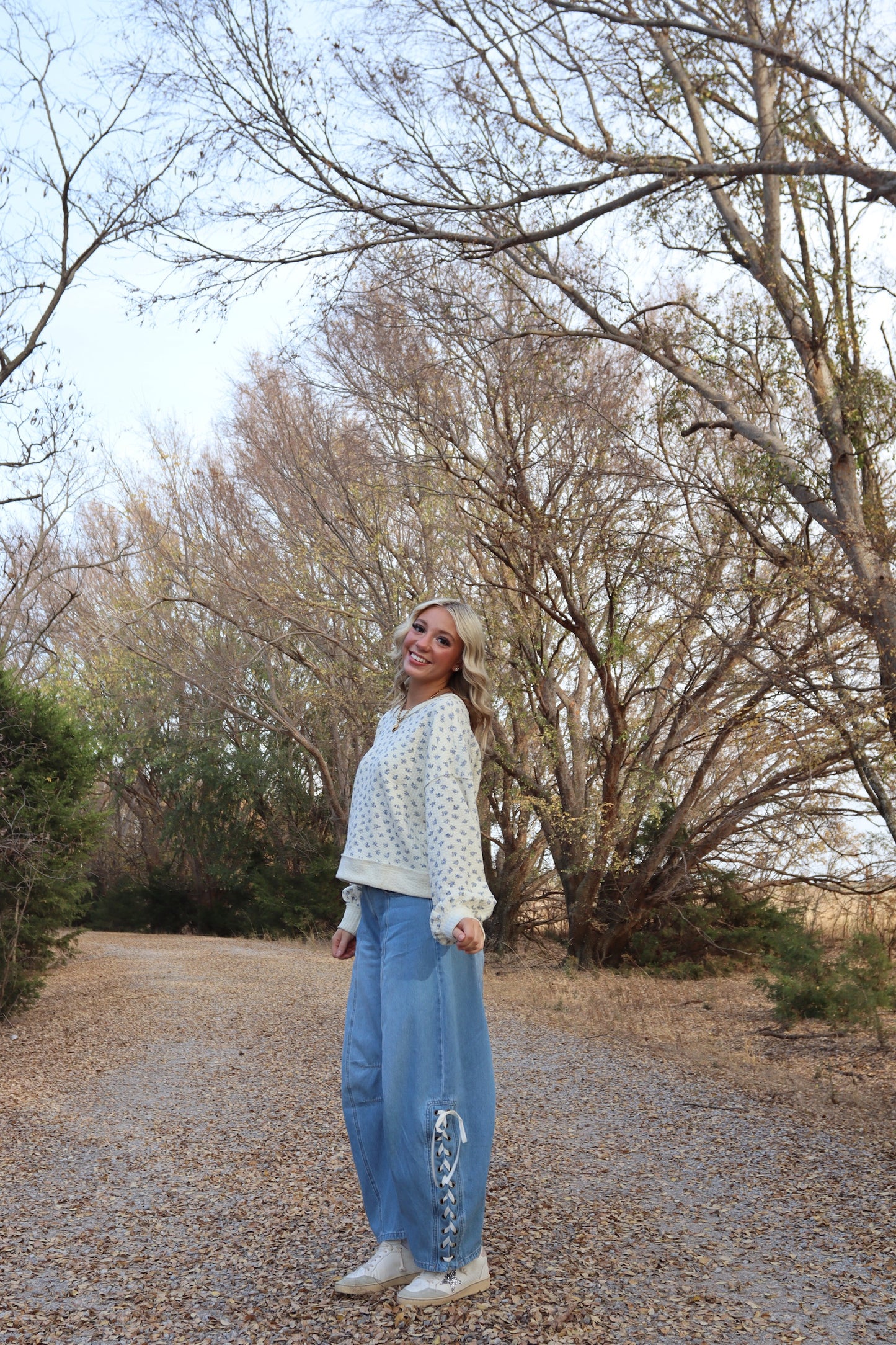 Ribbon Dreams Barrel Jeans