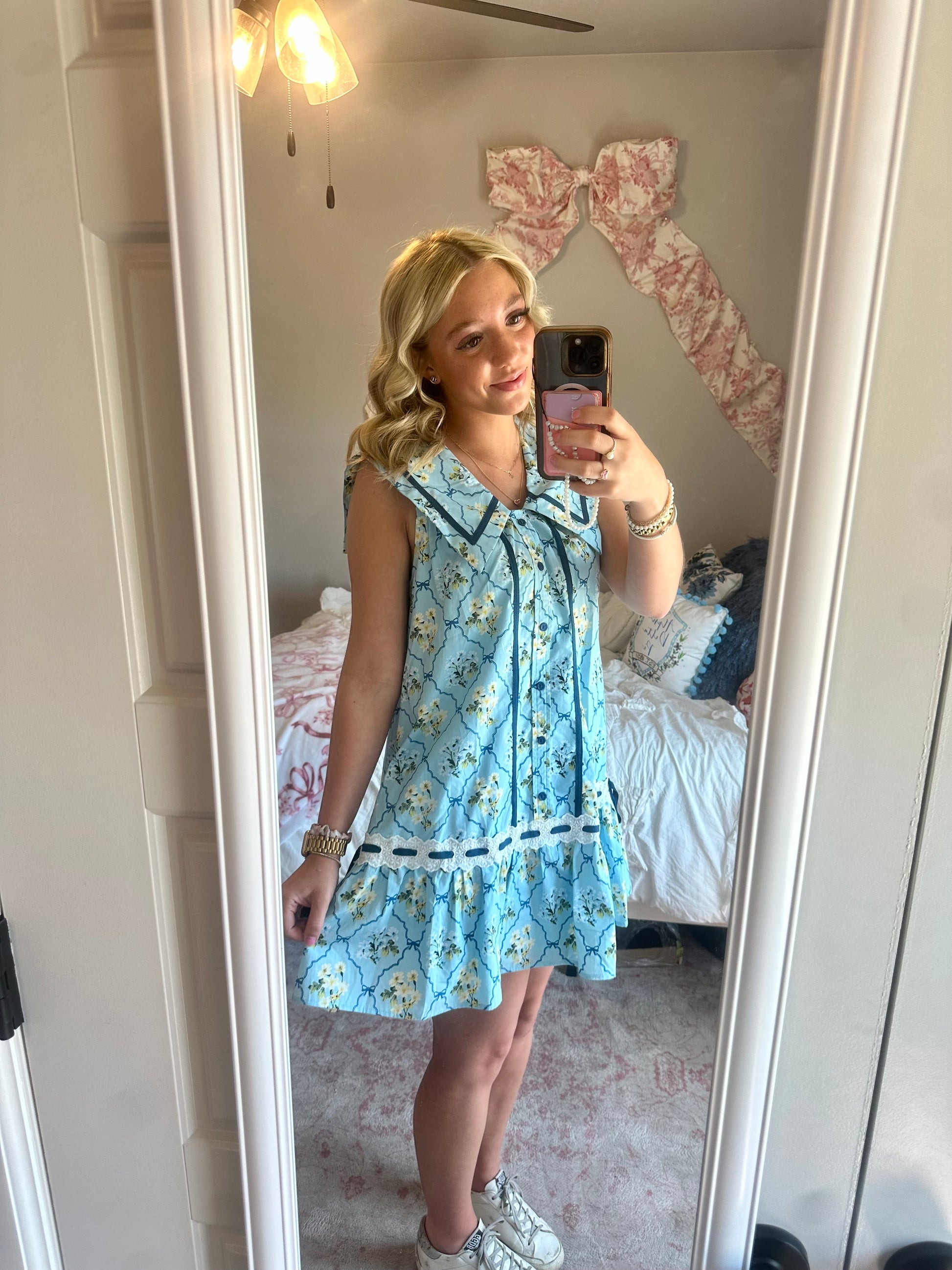 forget me not blue dress Forget-me-not Smocked Dress 3y