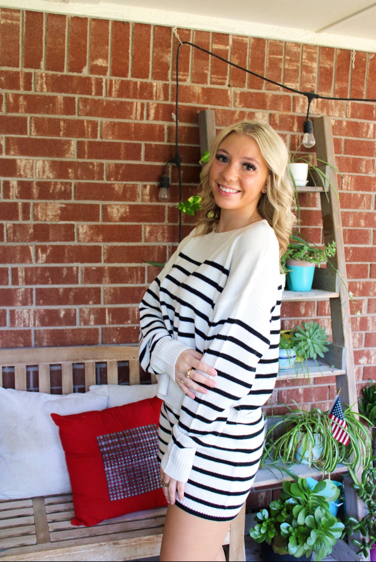 Striped Knit Set