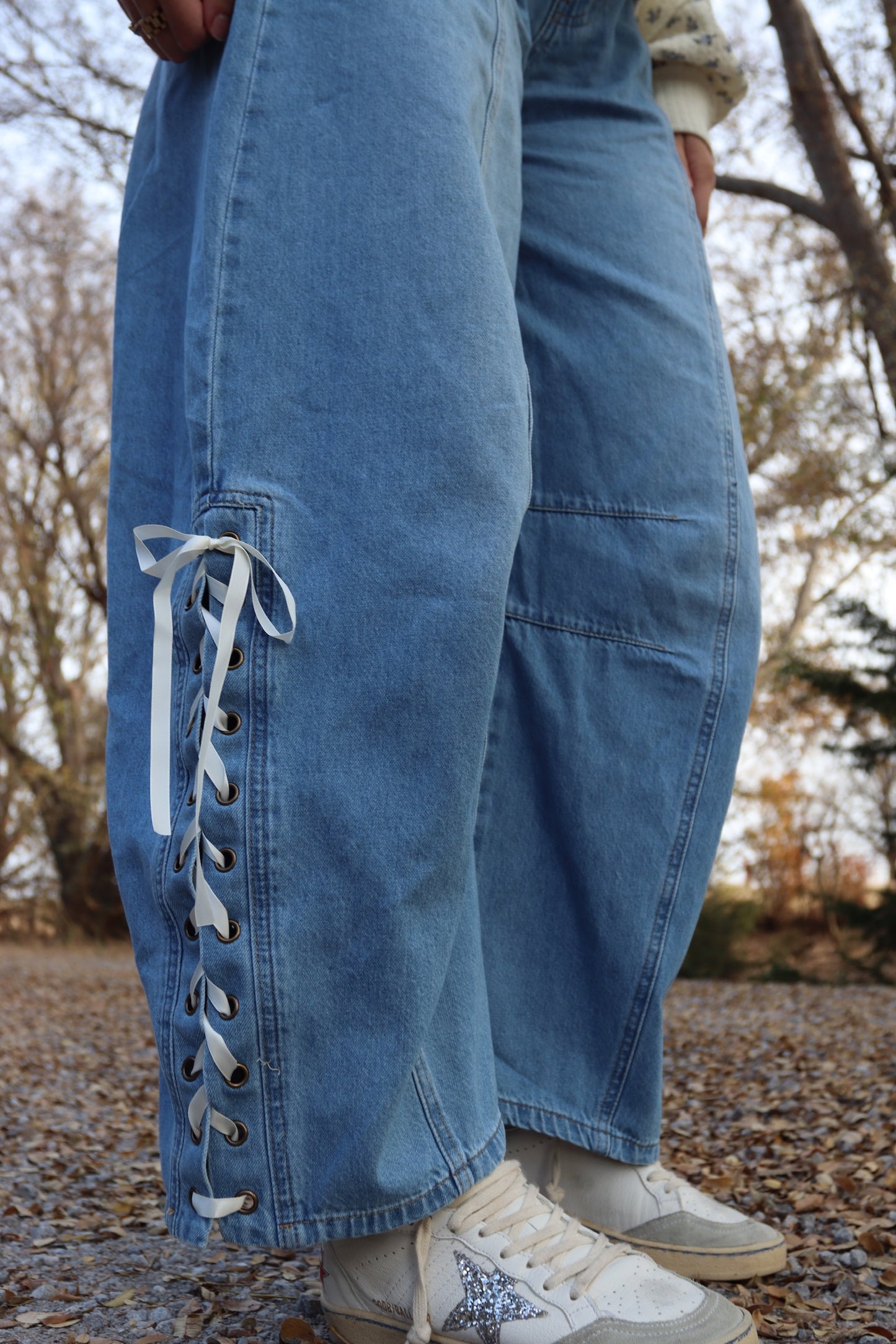 Ribbon Dreams Barrel Jeans