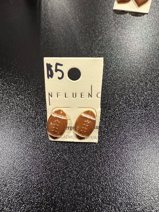 Glitter Football earrings