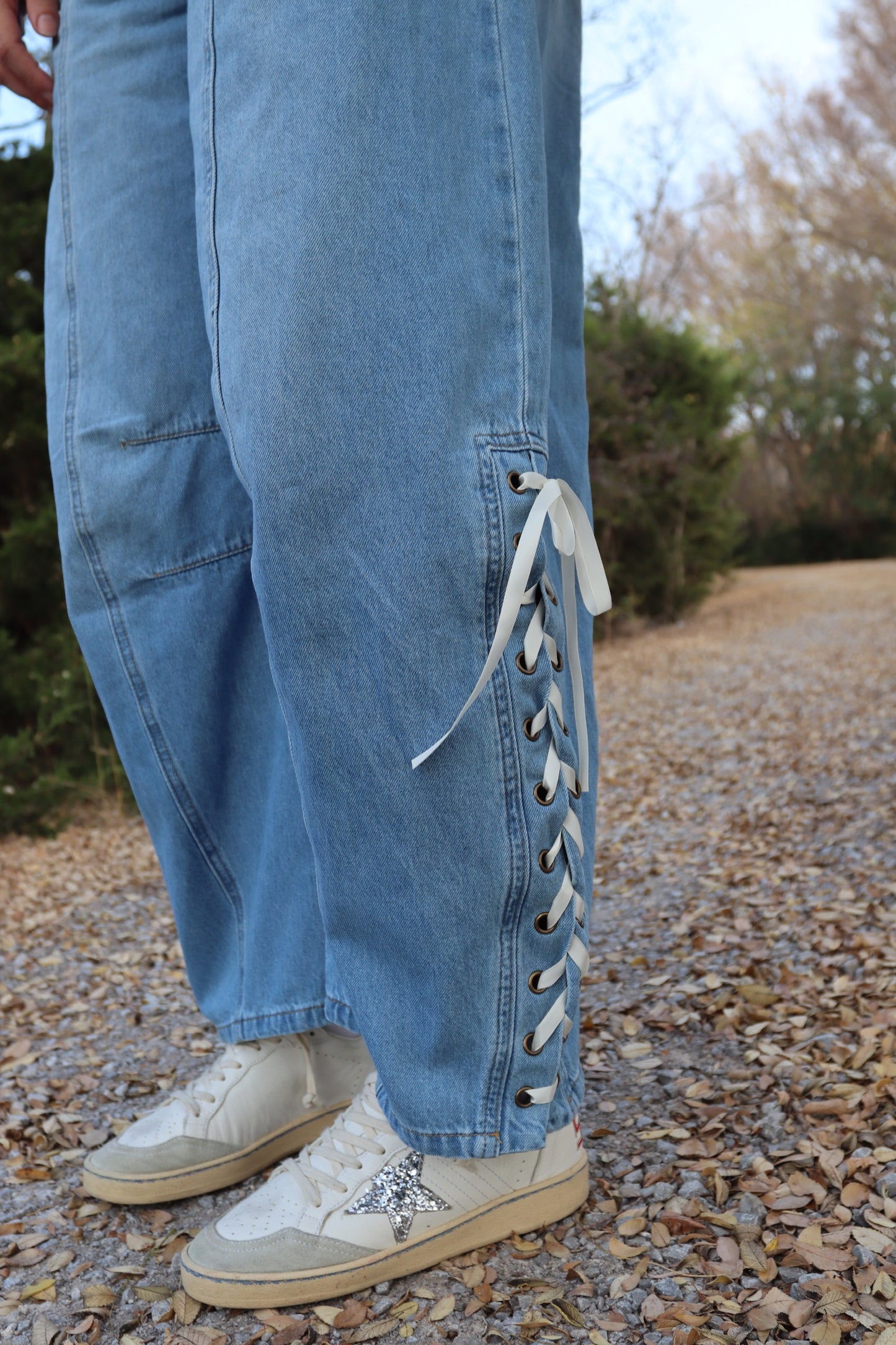 Ribbon Dreams Barrel Jeans