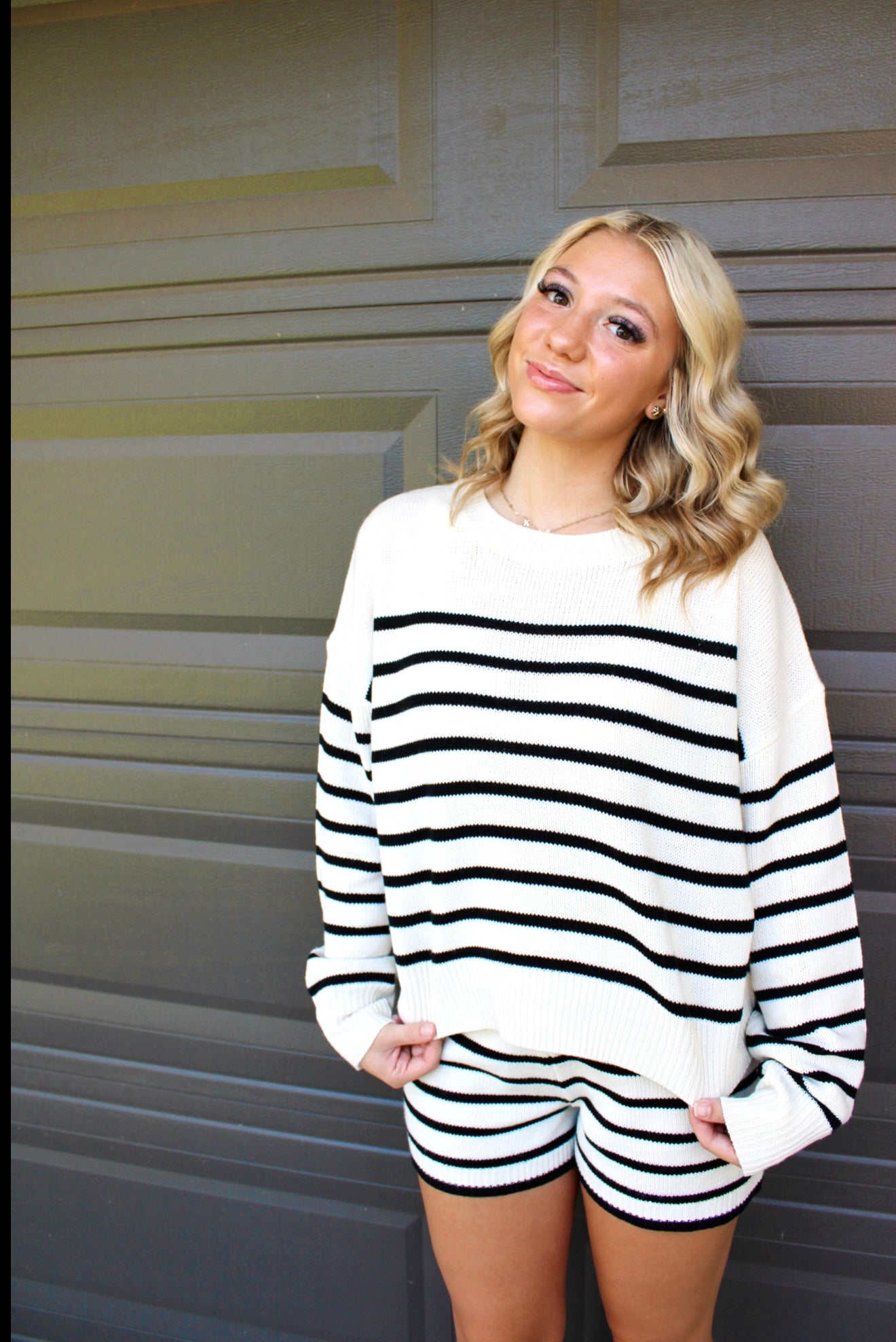 Striped Knit Set