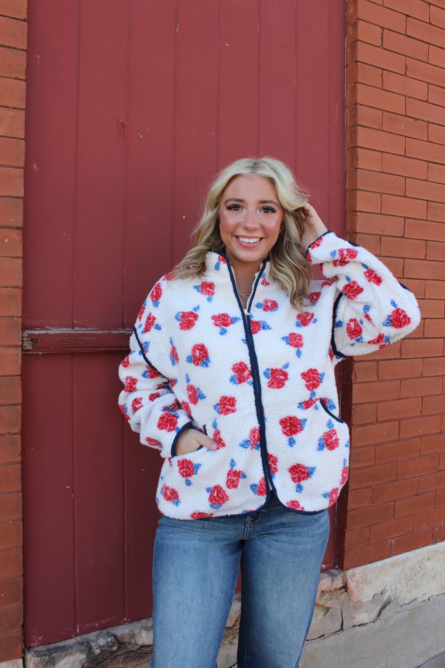 Blossom Cozy Sherpa Jacket