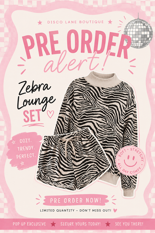 Zebra Mock-neck set (pre order)