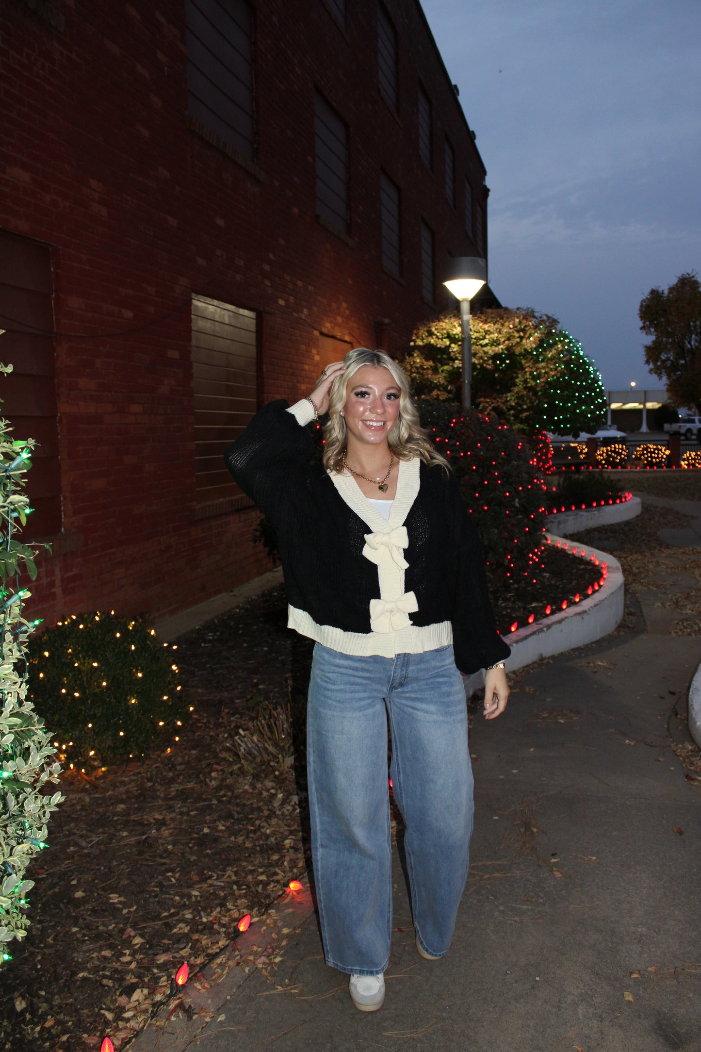 With Love Button Front Sweater