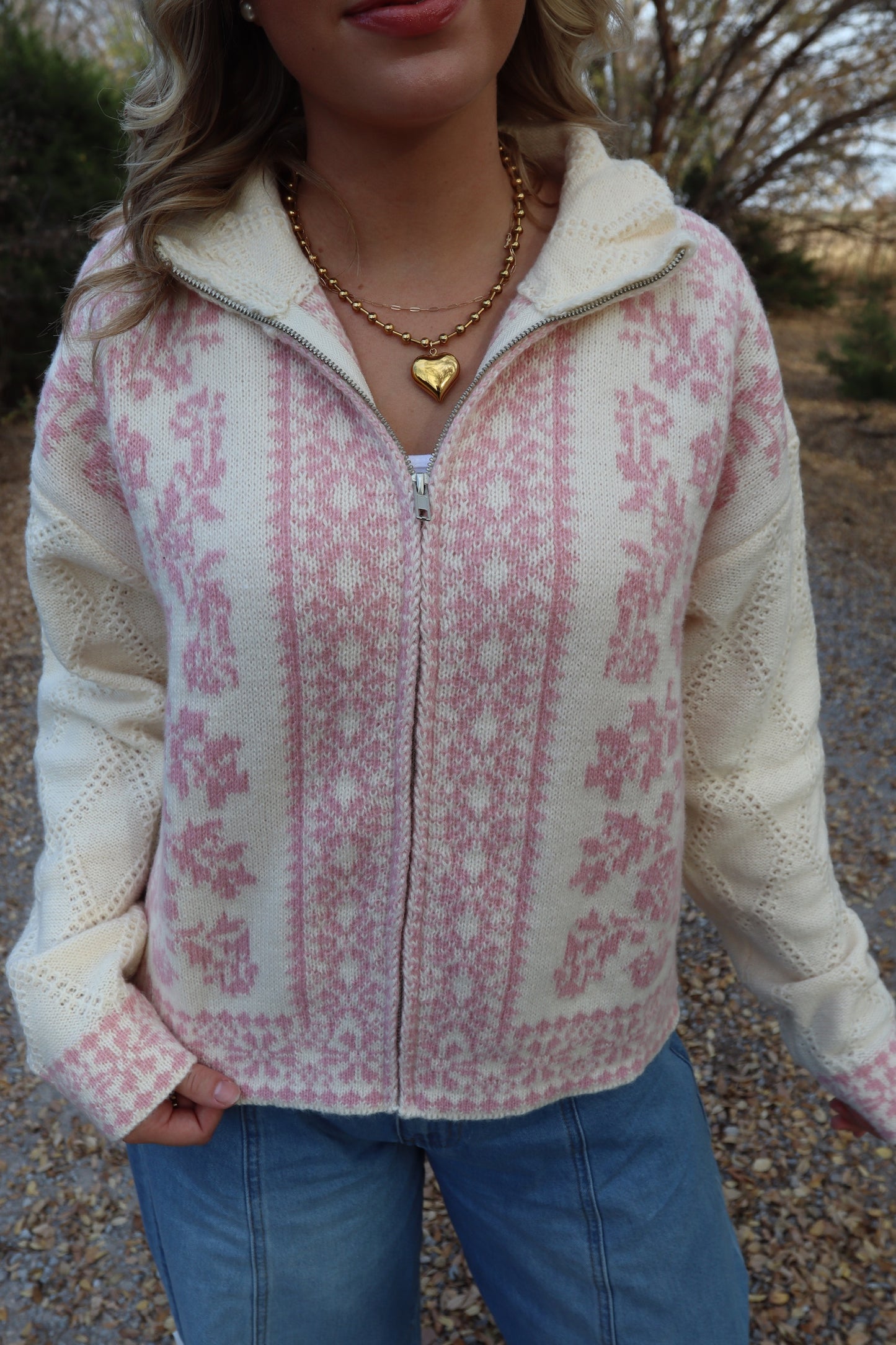 Blush & Bundled Knit Jacket