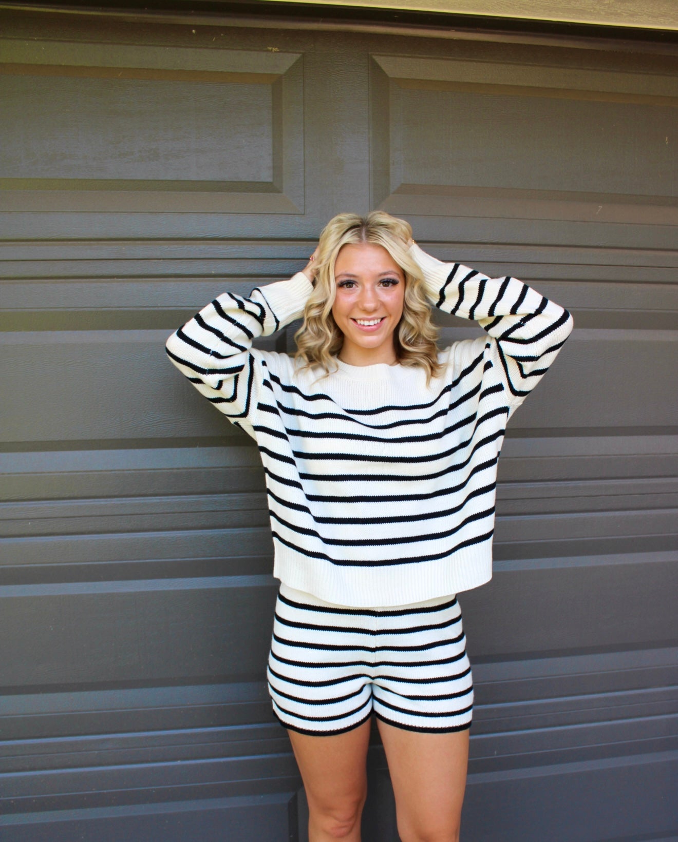 Striped Knit Set