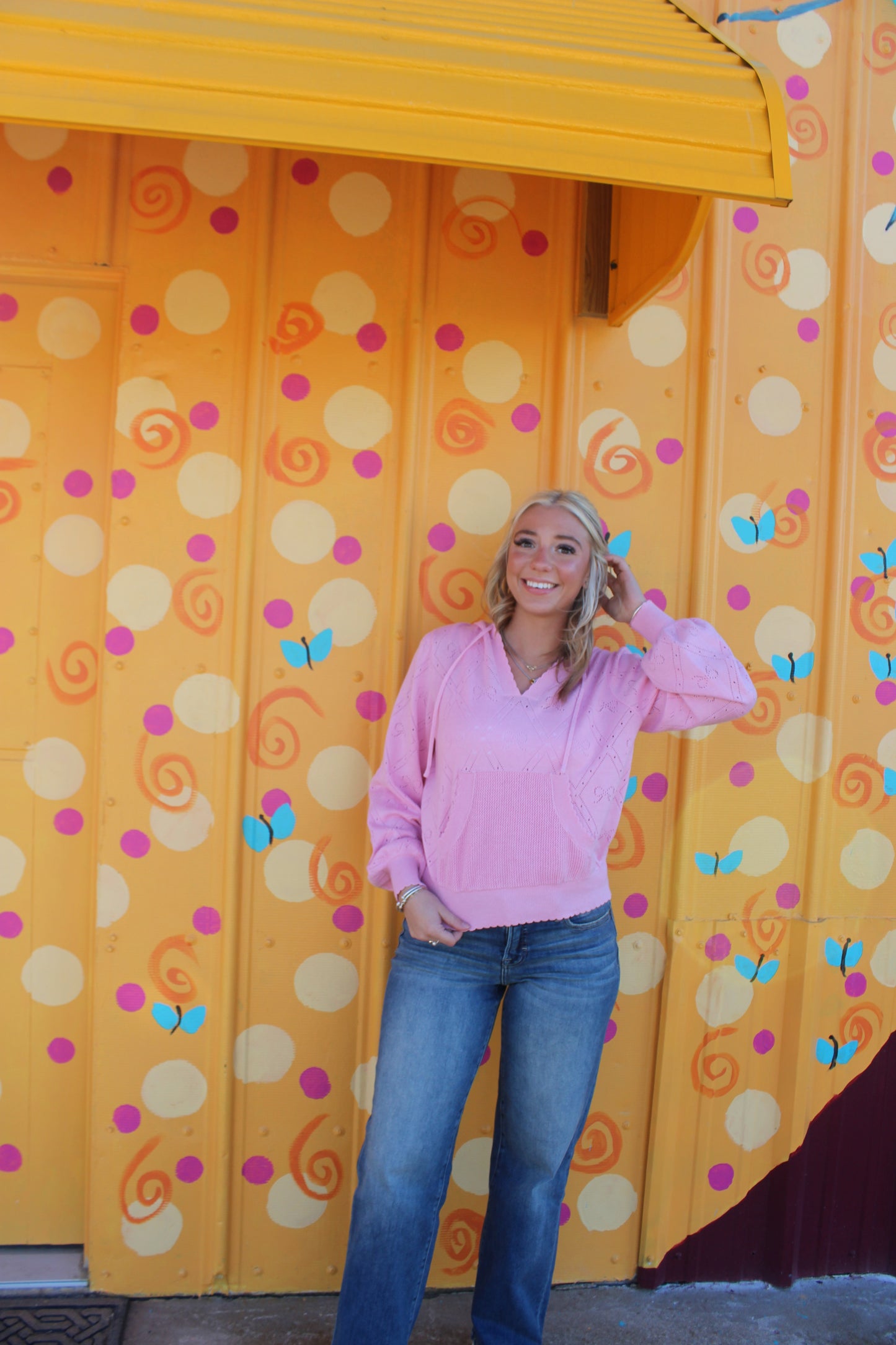 Sweetheart Stitch Hooded Sweater