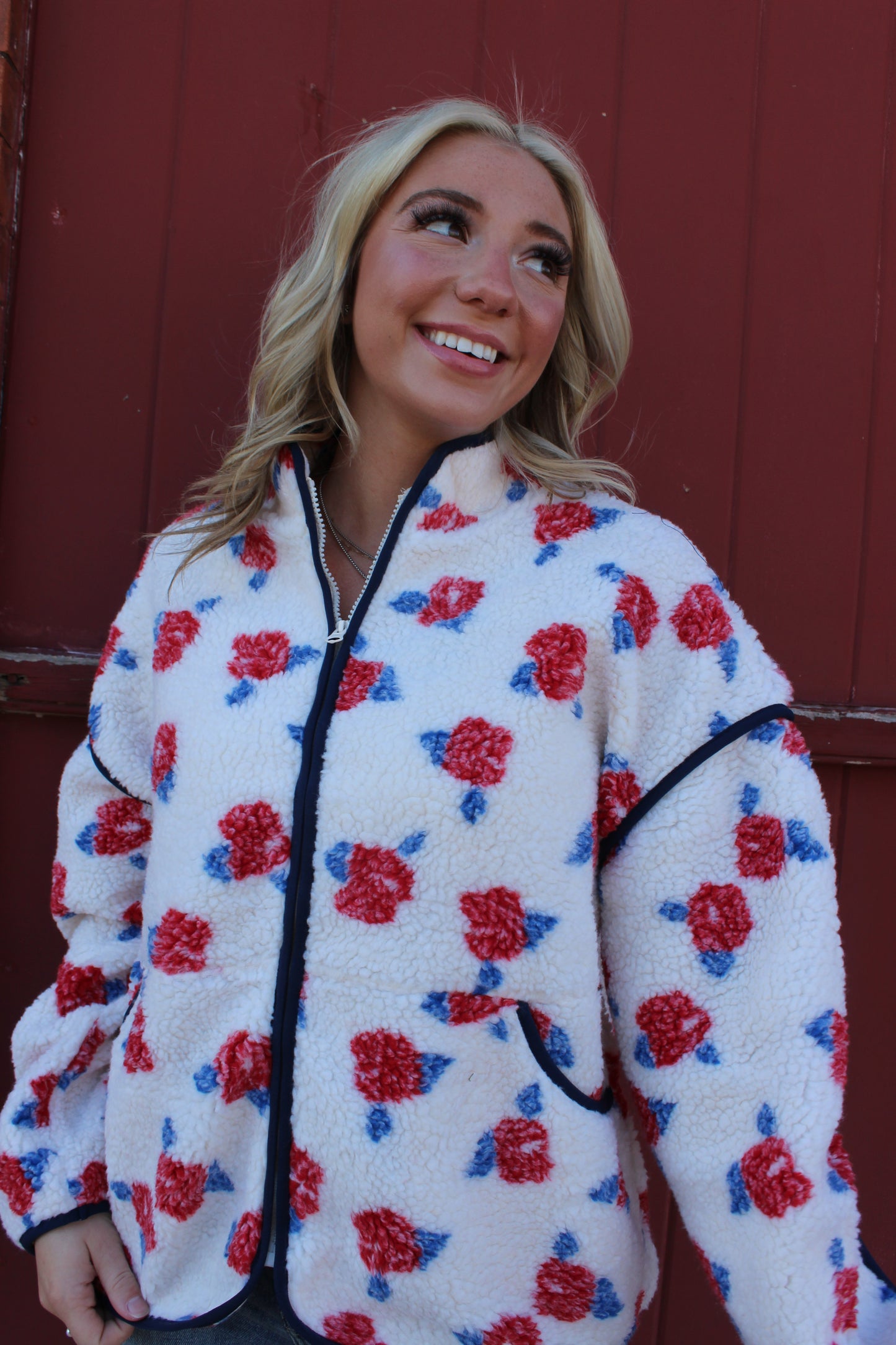 Blossom Cozy Sherpa Jacket