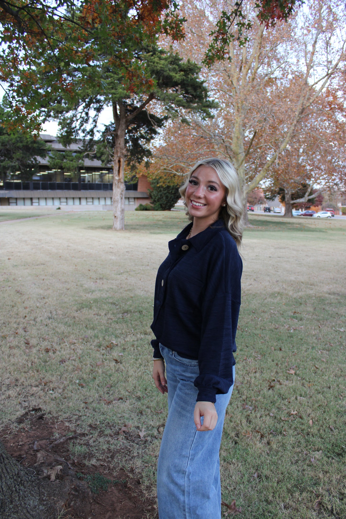 Sweet & Simple Navy Knit Top