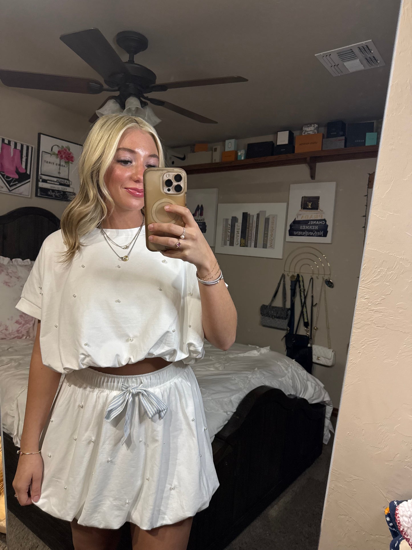 Ribbons and Pearls Skort Set