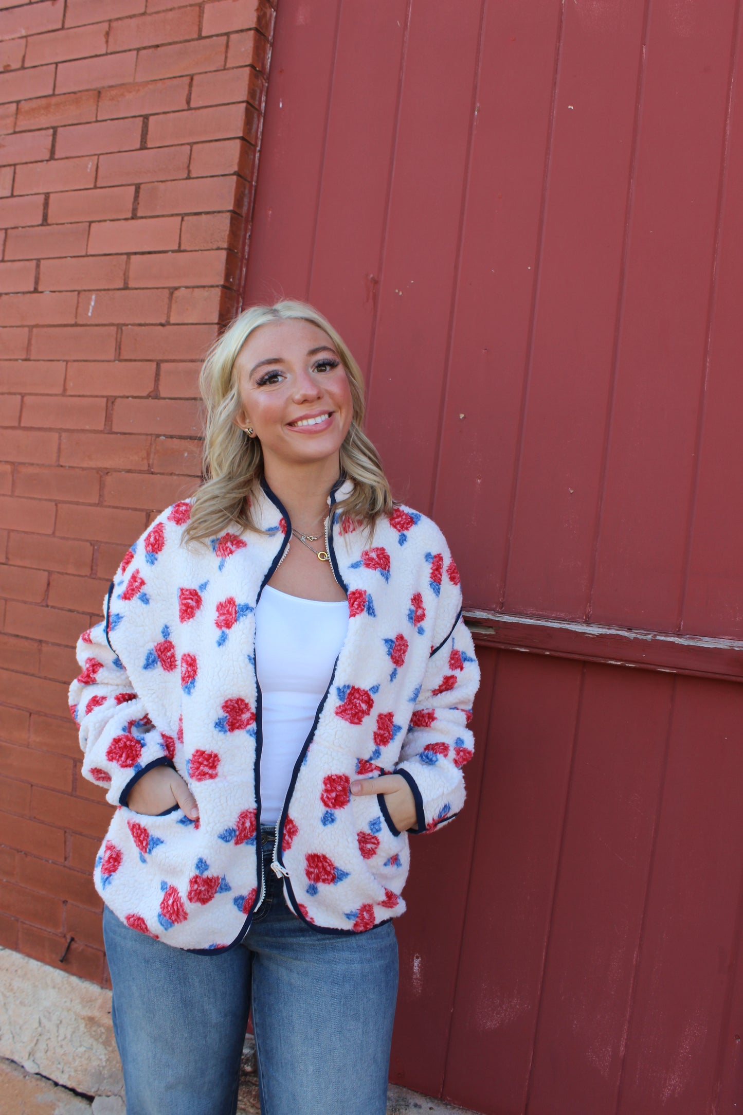 Blossom Cozy Sherpa Jacket