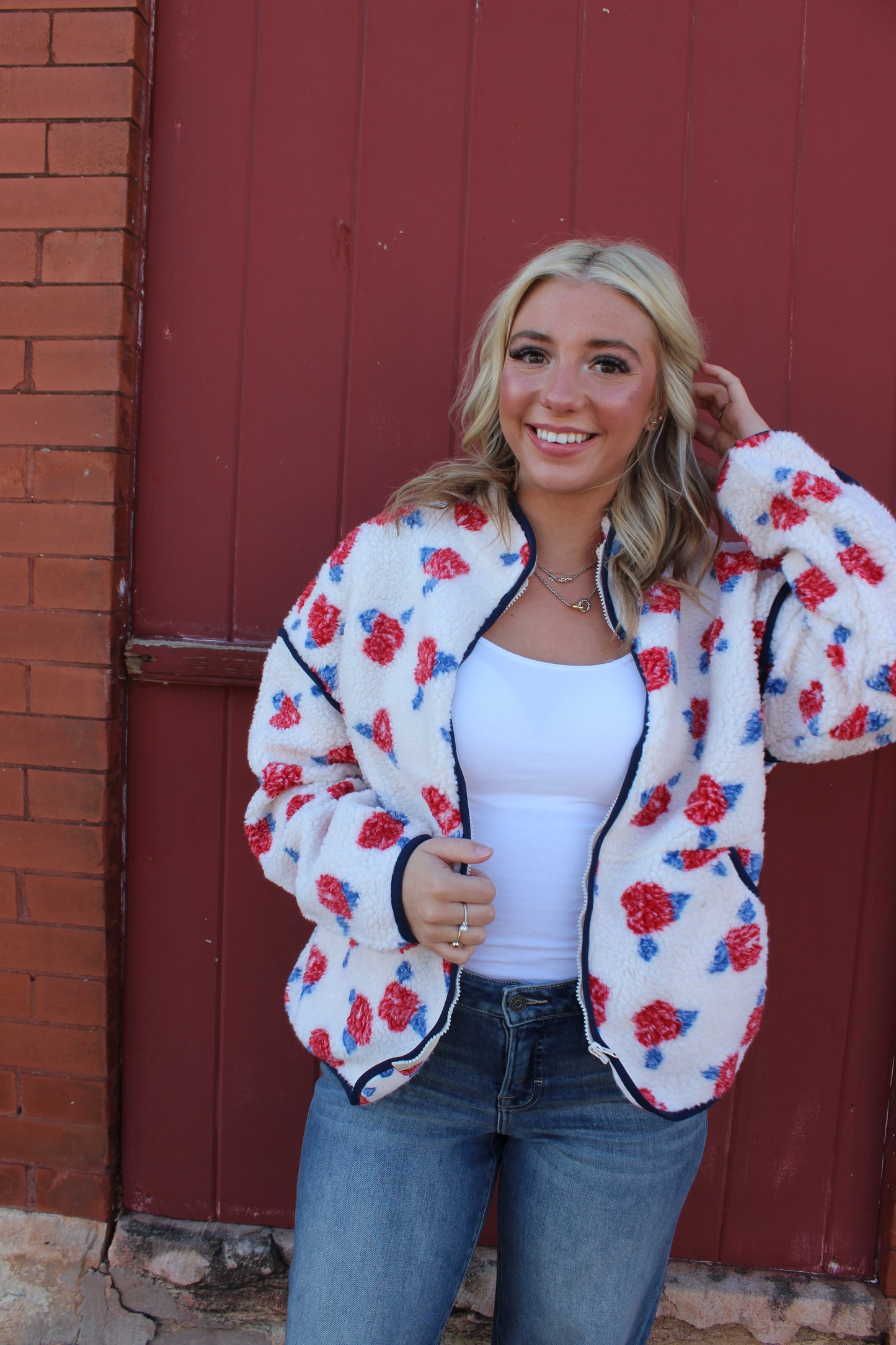 Blossom Cozy Sherpa Jacket