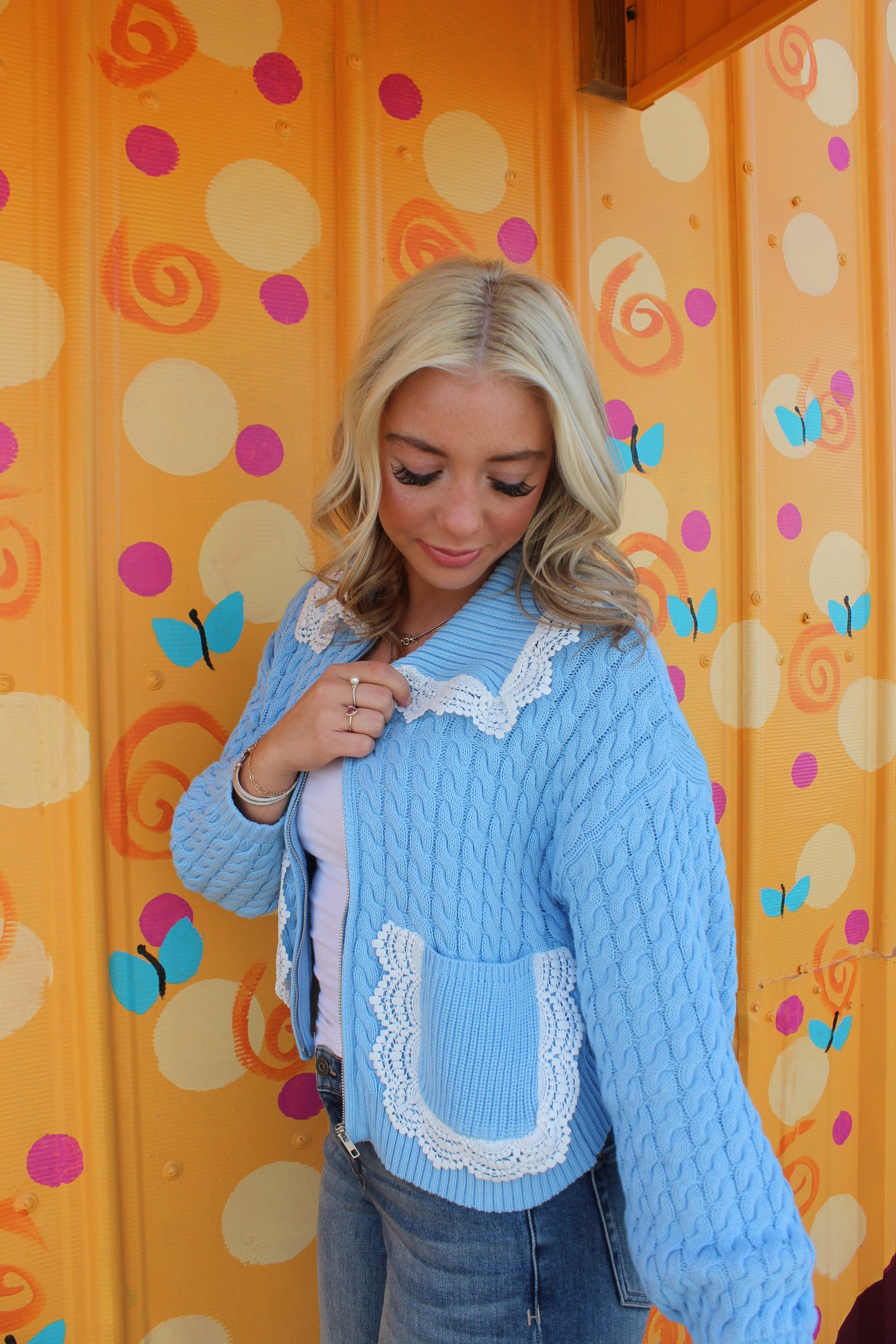 Something Blue Sweater Jacket