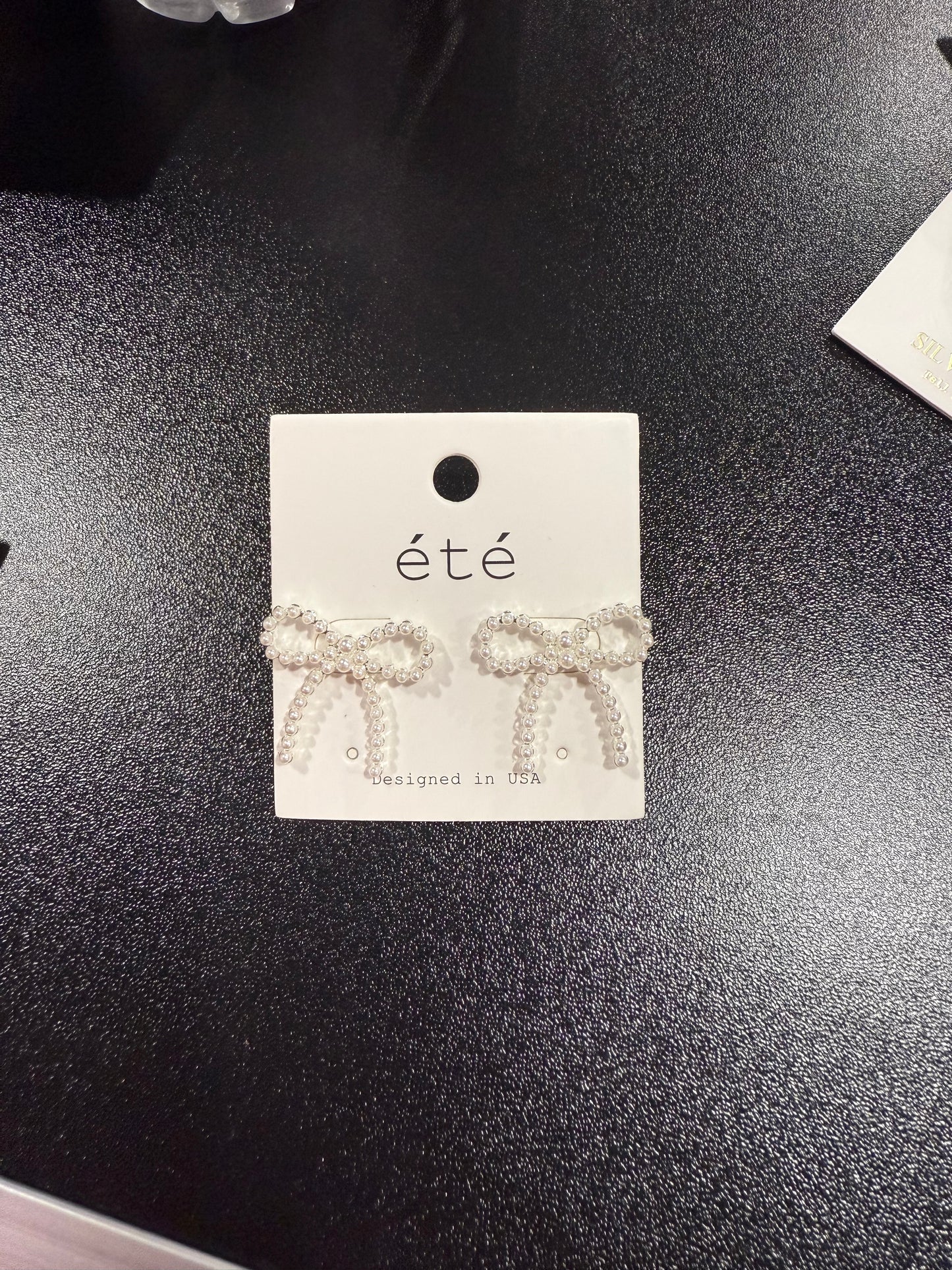 Pearl Bow earrings