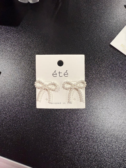 Pearl Bow earrings