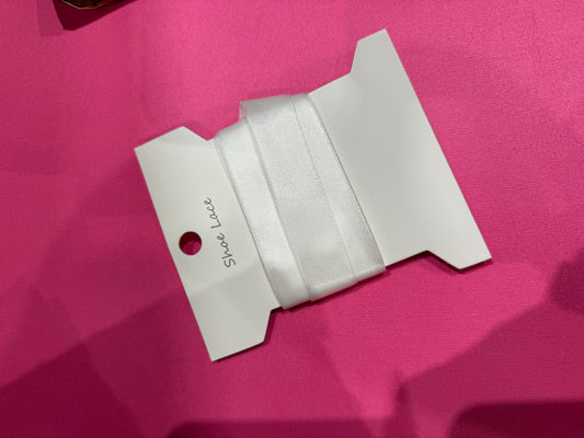 White Ribbon Shoe Laces