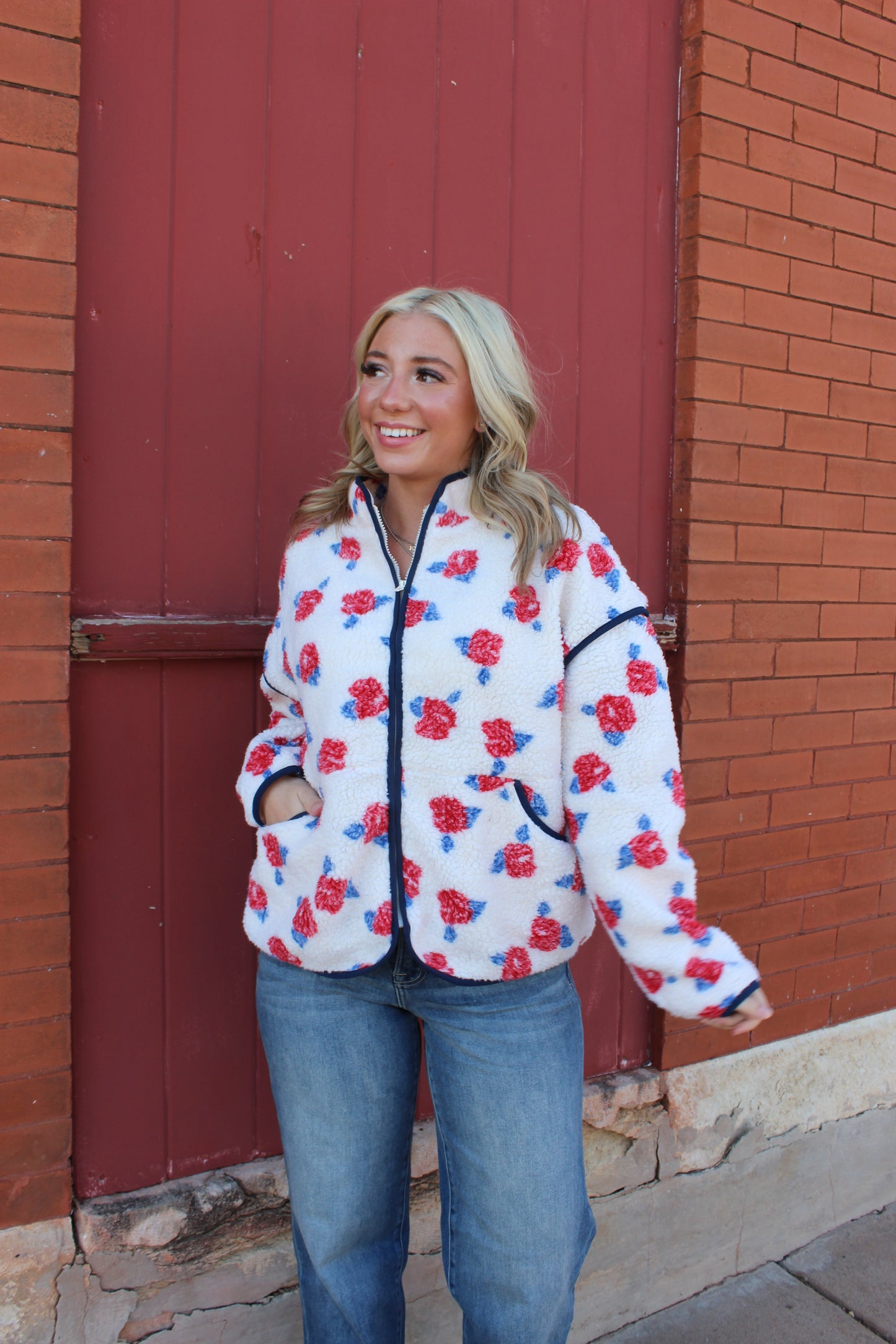 Blossom Cozy Sherpa Jacket