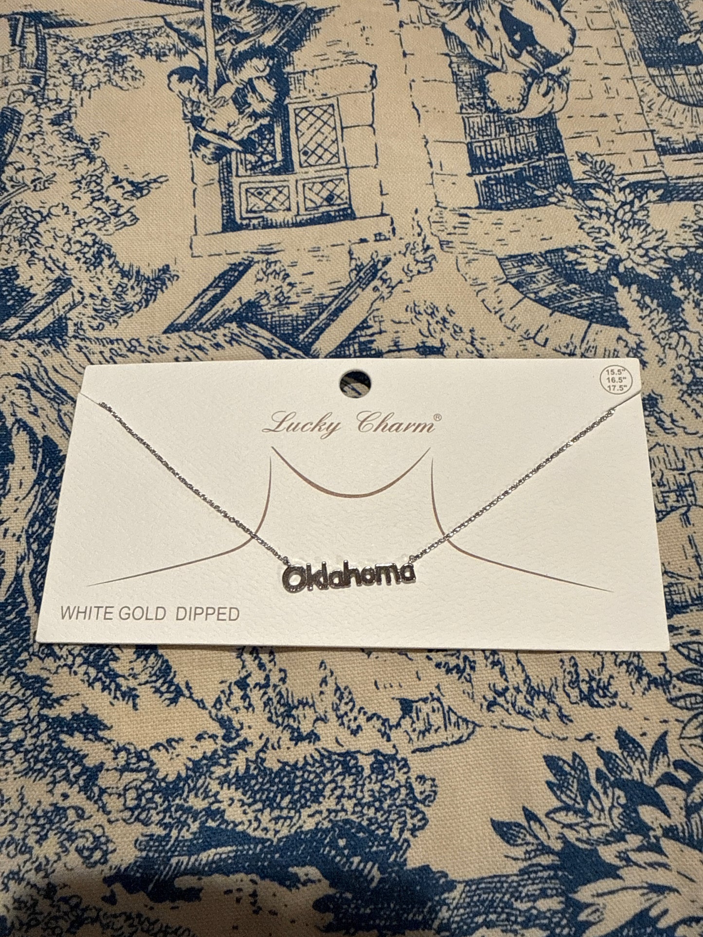 Silver Oklahoma necklace