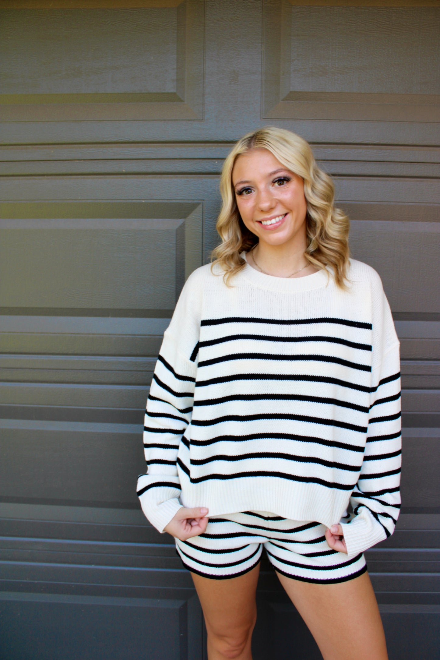 Striped Knit Set
